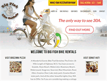 Tablet Screenshot of bigfishbikerentals.com